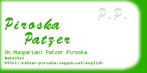 piroska patzer business card